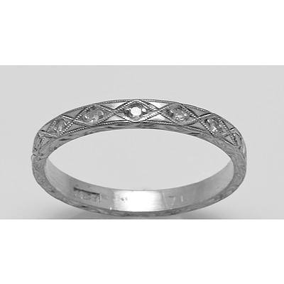 Vintage Diamond Ring-18ct White Gold