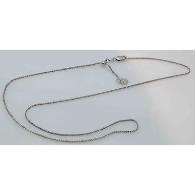 Italian 9ct White Gold Foxtail Chain