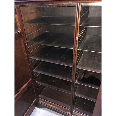 Substantial Edwardian Mahogany Music Cabinet Early 20th Century (Keys in Office)