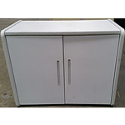 Grey Melamine Credenza
