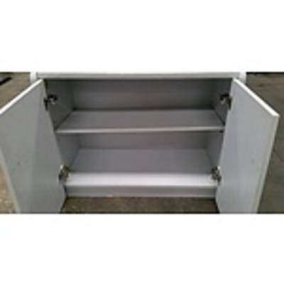 Grey Melamine Credenza