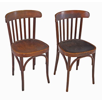 Four Antique European Bentwood Chairs, Early 20th Century