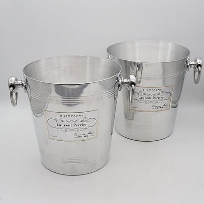 Two Laurent Perrier Champagne Buckets