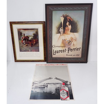 Five Alcohol Branded Advertisement Posters