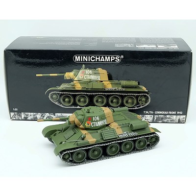 Minichamps 1943 Leningrad T34/76 1:35 Scale Model Tank