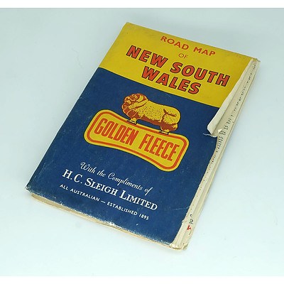 Vintage Golden Fleece NSW Road Map