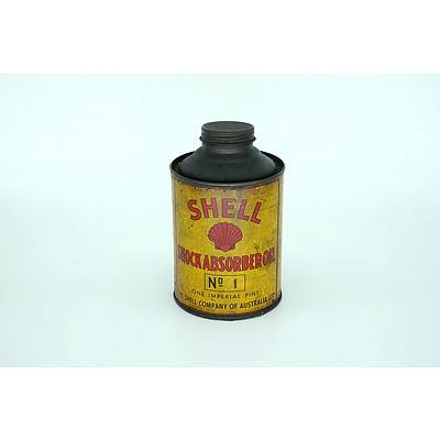 Shell Shock Absorber No1 Oil Tin Circa 1939