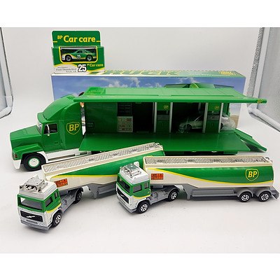 BP Collectable Transforming Truck, Two Model Tankers & Nascar