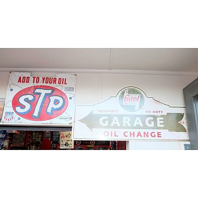 Six Modern Automotive Tin Signs