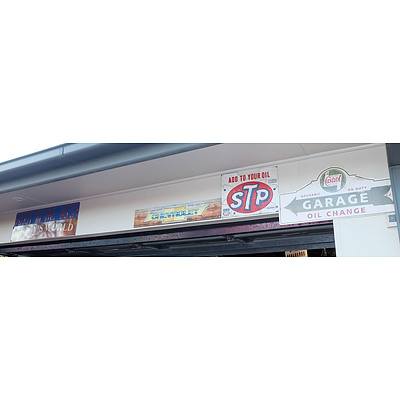 Six Modern Automotive Tin Signs