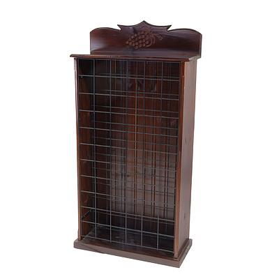 Contemporary Stained Pine Wine Rack