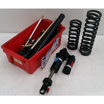 Mountain Bike Disc Rotor, Rear Shock & Rim Lot