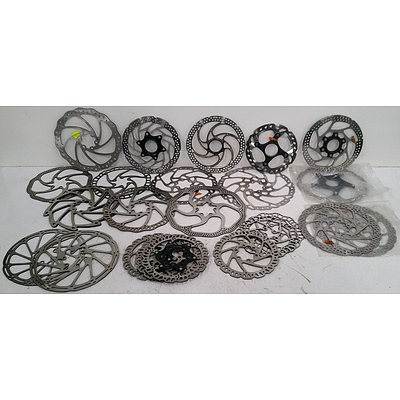 Assorted Mountain Bike & Road Bike Brake Discs.