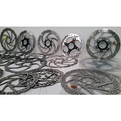 Assorted Mountain Bike & Road Bike Brake Discs.