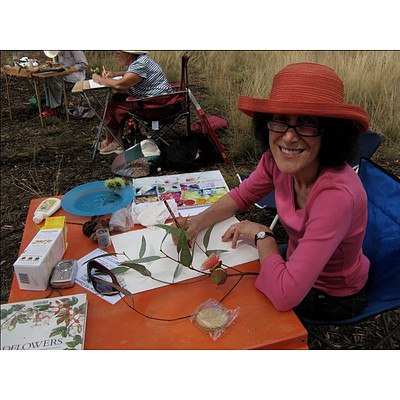 Painting: "Eucalyptus erythrocorys" by Maria Boreham, Watercolour and ink