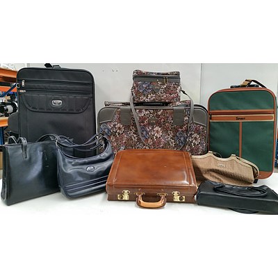 Travel Luggage and Handbags - Lot of Nine