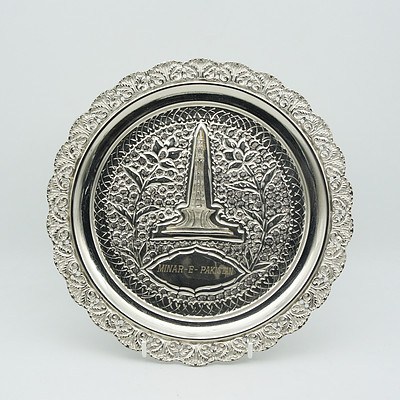 Lot of Decorative Plates Including Lacquer, Porcelain, and Polished Metal