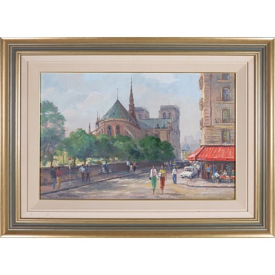 Ingo Otto Kuster (1941-) The Notre Dame - Paris 1975 Oil on Board