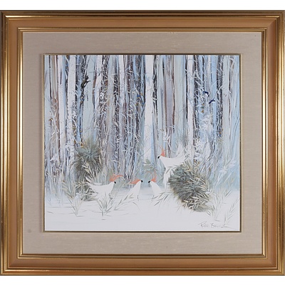 Richard Bogusz (1947 -) Outback Wildlife, Oil on Board