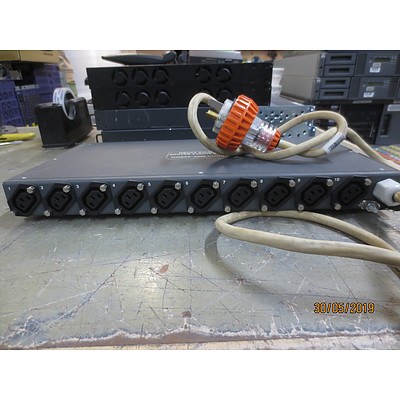 Tandberg TV -1U IEC320 10 WAY FLT Output Isolator Switch & Overcurrent Protection