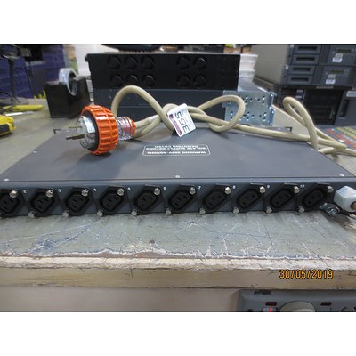 Tandberg TV -1U IEC320 10 WAY FLT Output Isolator Switch & Overcurrent Protection