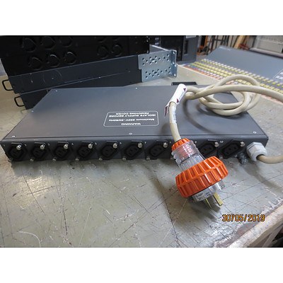 Tandberg TV -1U IEC320 10 WAY FLT Output Isolator Switch & Overcurrent Protection