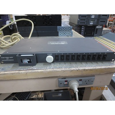 Tandberg TV -1U IEC320 10 WAY FLT Output Isolator Switch & Overcurrent Protection