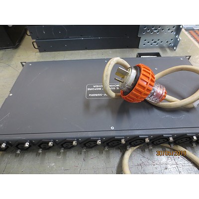 Tandberg TV -1U IEC320 10 WAY FLT Output Isolator Switch & Overcurrent Protection