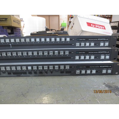 Grass valley 16X1 RCP Accappella Routing System - Lot of 3