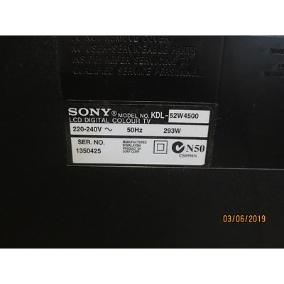 Sony Bravia KDL-52W4500 52inch LCD Colour TV