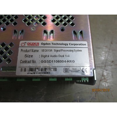 Ogden Technology Size: Digital audio dual 1x4 Sequoia Signal processing system