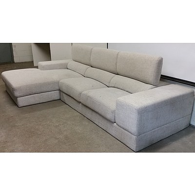 Contemporary Three Seater Chaise Lounge