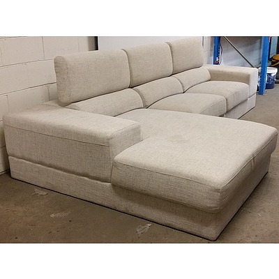 Contemporary Three Seater Chaise Lounge