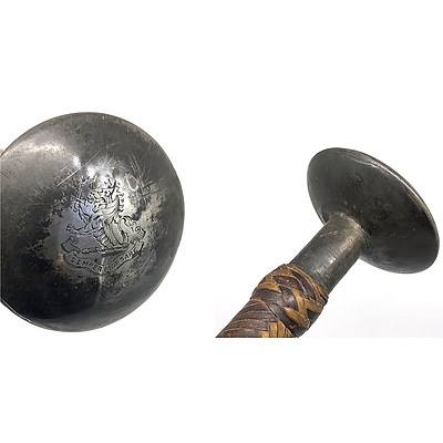Silver Topped Riding Crop - Provenance Henry Parkes (by Repute) Engraved SEMPER PRAESARE