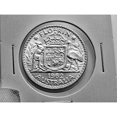 Australia Silver Florin 1962
