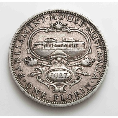 Australia 1927 Canberra Silver Florin