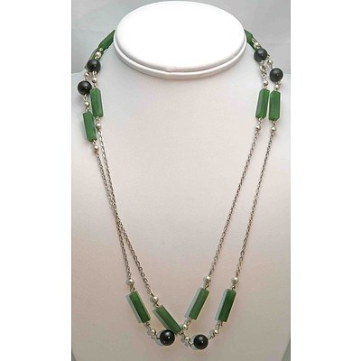 Sterling Silver Jade Necklace