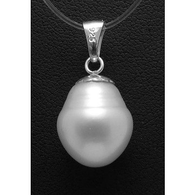Large ""circle"" Cultured Pearl Pendant