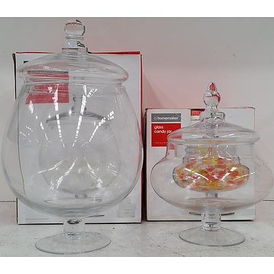 Homemaker Glass Candy Jars - Lot of 12 - New - RRP $180.00