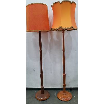 Retro Floor Lamps - Lot of Two