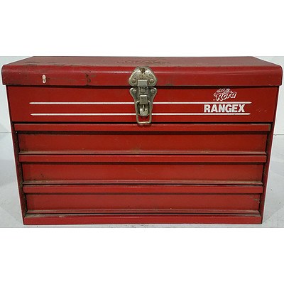 Rota Ranger Three Drawer Toolbox and Various Tools