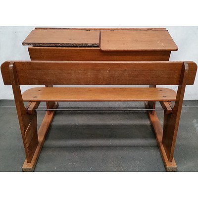 Vintage Tasmanian Oak School Desk