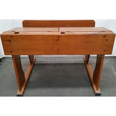 Vintage Tasmanian Oak School Desk