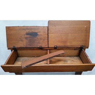 Vintage Tasmanian Oak School Desk