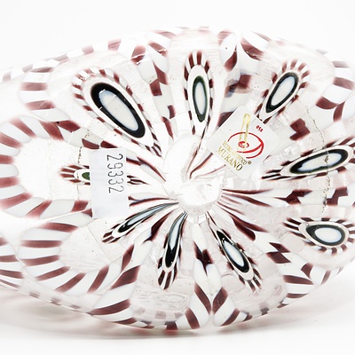 Italian Murano Glass Fused Murrine Vase