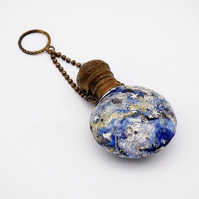 19th Century Murano Glass Scent Bottle With Murrine Stars Probably Giacomo Franchini (1827-1897)