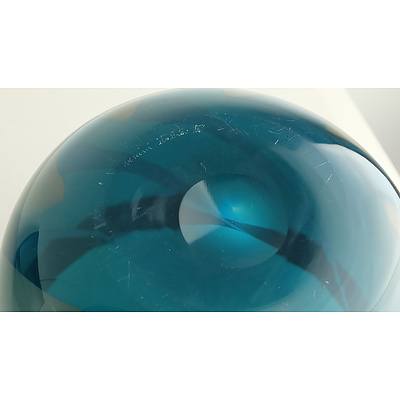 Rare Italian Venini Glass Flared Bowl Designed by Tapio Wirkkala