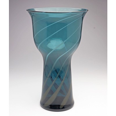 Rare Italian Venini Glass Tall Vase Designed by Tapio Wirkkala