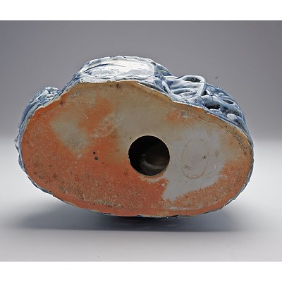 Rare Chinese Blue and White Buddha Budai, Republic Period