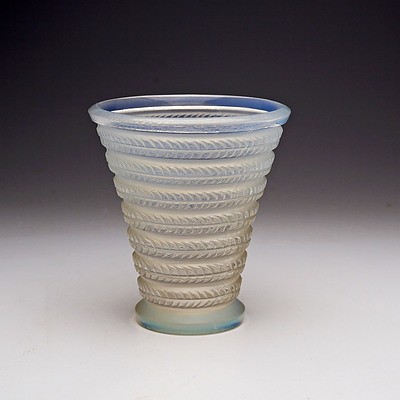 Rene Lalique 'Cytise' Vase in Opalescent Glass, Model no. 1095, Designed c.1926